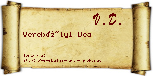 Verebélyi Dea névjegykártya